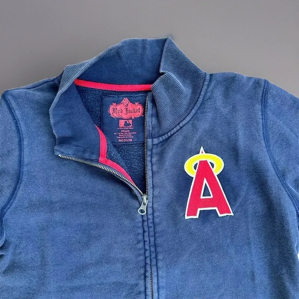 Red Jacket Los Angeles Angels Men's Varsity Jacket Blue‎ Size M Full-Zip